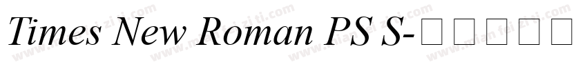 Times New Roman PS S字体转换